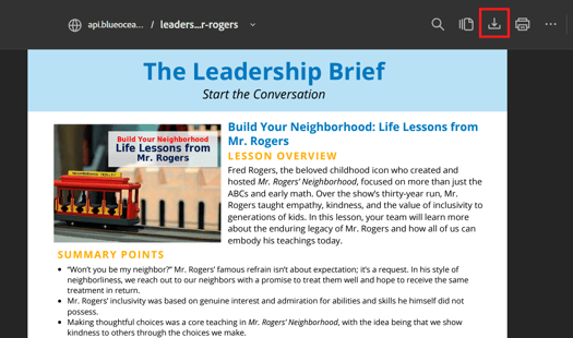 leadership Brief Download